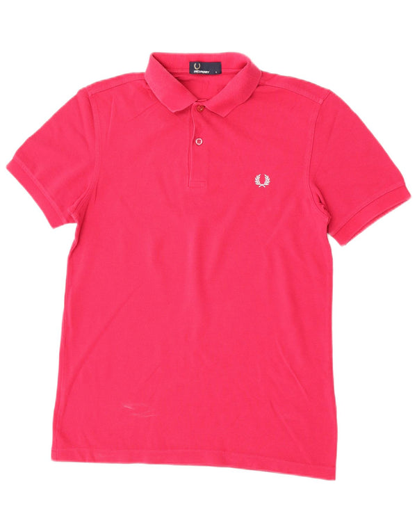 Fred Perry Dame Polo Shirt UK 10 Small Pink