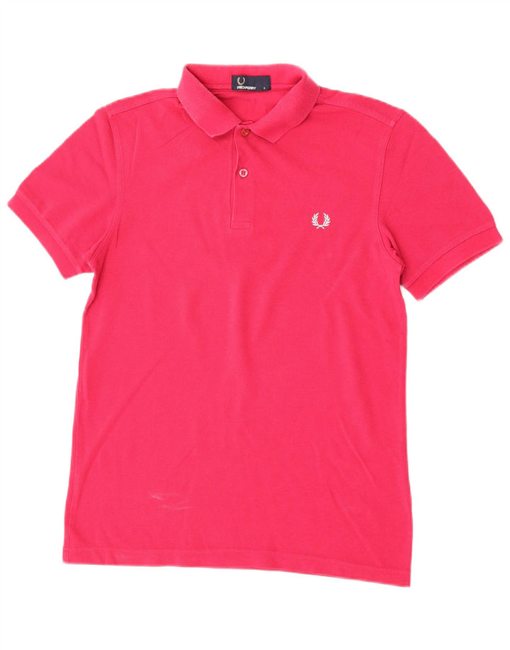 Fred Perry Dame Polo Shirt UK 10 Small Pink