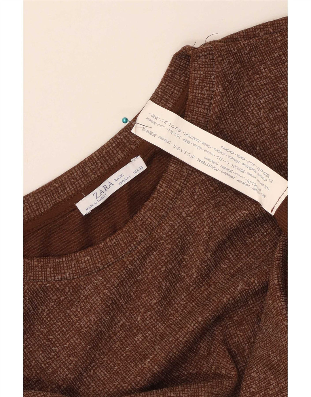 Zara teltkjole til kvinder UK 16 Stor brun polyester