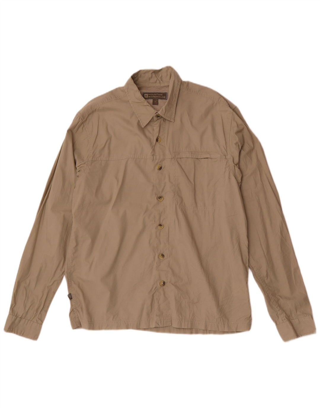 Mountain Warehouse Herre Regular Fit skjorte Medium Khaki Bomuld