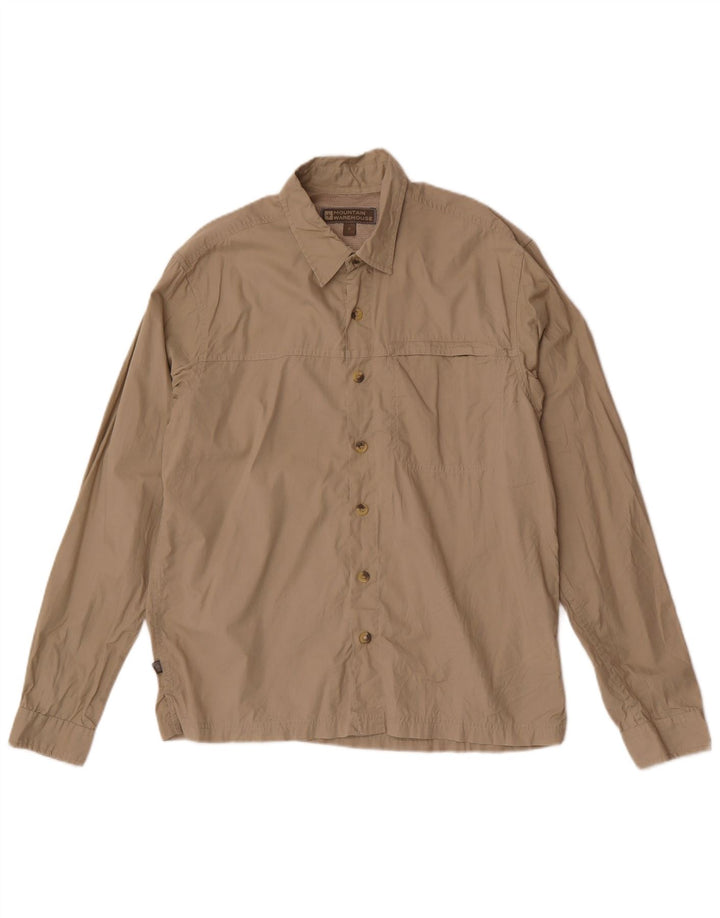 Mountain Warehouse Herre Regular Fit skjorte Medium Khaki Bomuld