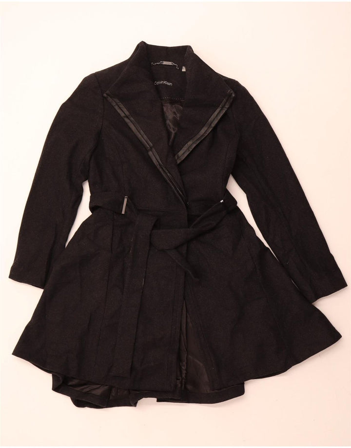 Calvin Klein Dame Overfrakke US 6 Medium Sort Uld
