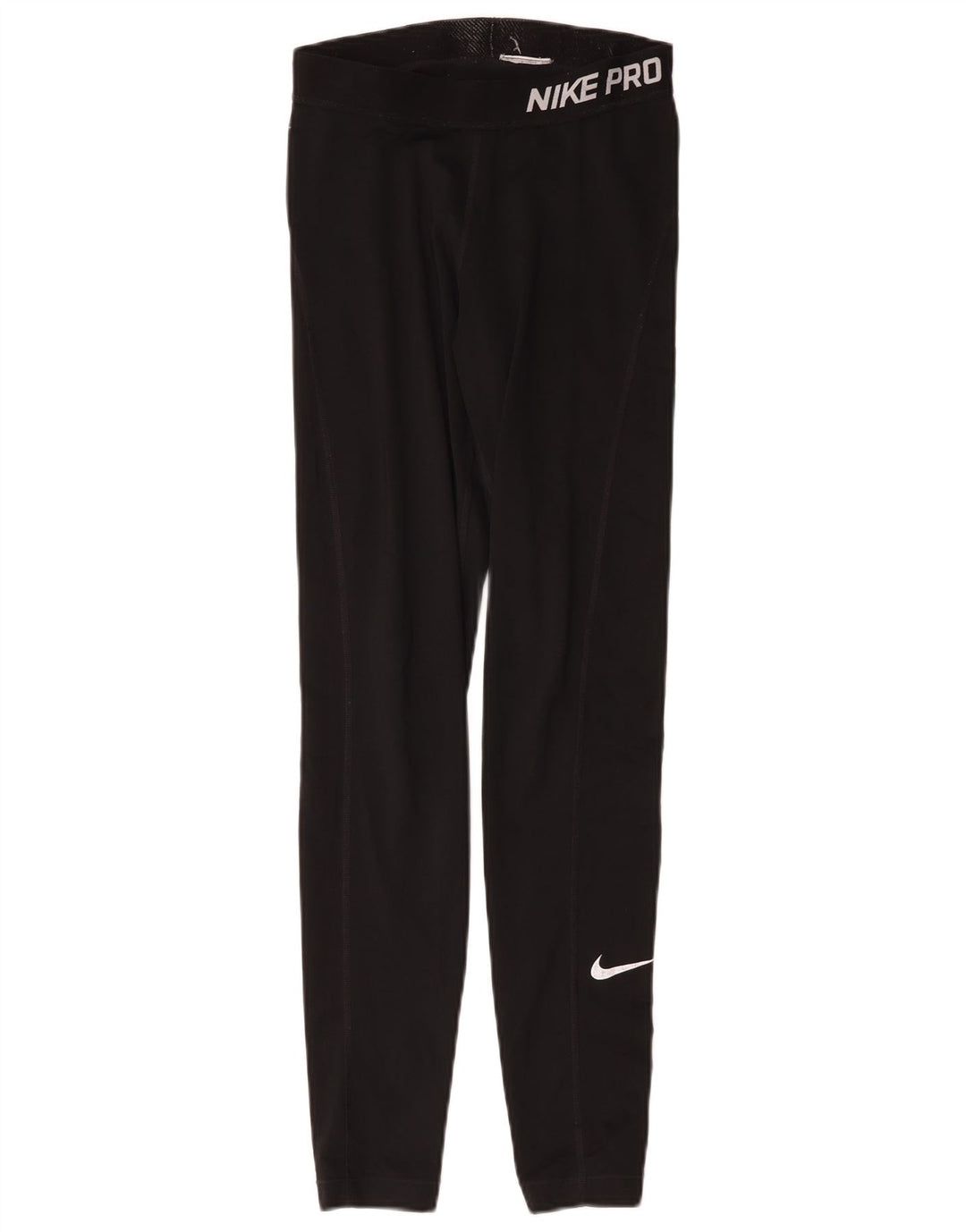 Nike Dame Dri Fit Grafiske Leggings UK 4 XS Sort