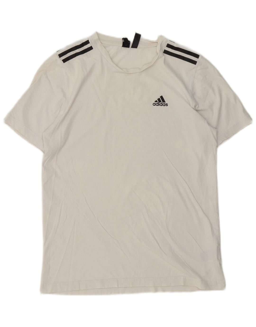 ADIDAS Herre T-Shirt Top Lille Hvid Bomuld