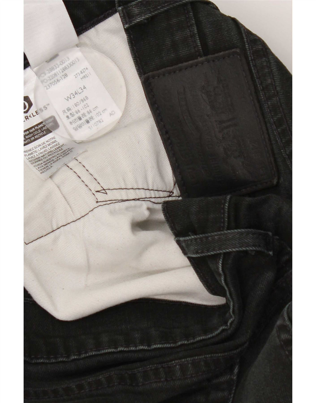 Levi's Herre 512 Slim Tapered Jeans W34 L34 Sort Bomuld