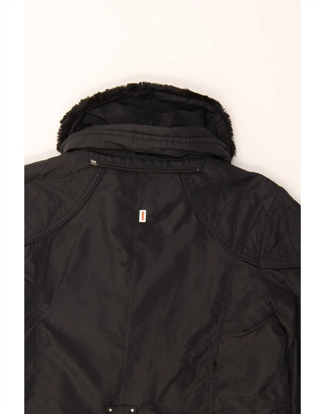 BARBOUR Womens Windbreaker Jacket UK 14 Large Black Vintage Barbour and Second-Hand Barbour from Messina Hembry 
