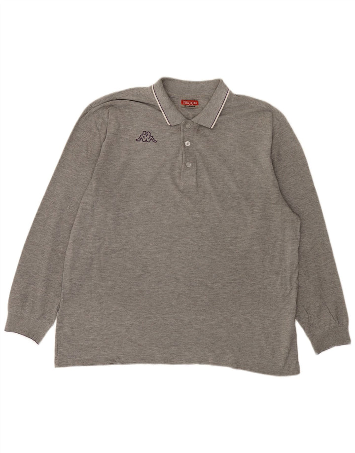 Kappa Langærmet Polo Shirt til mænd XL Grå