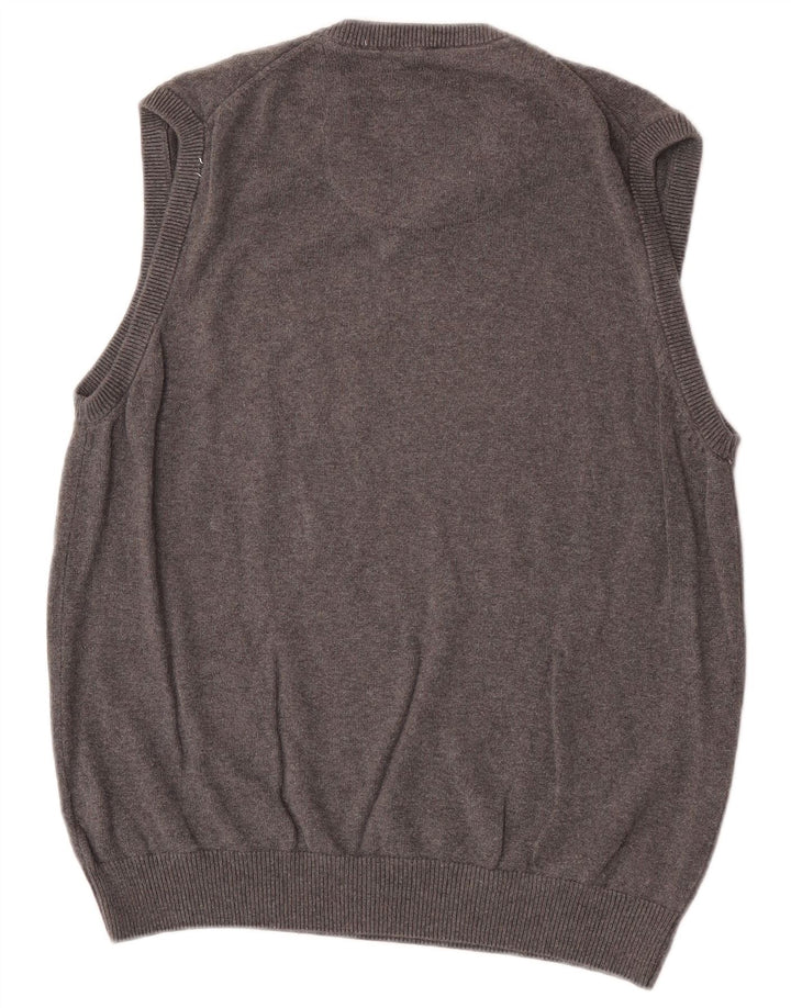 Marks & Spencer Herre Regular Fit Vest Tank Top Medium Grey Bomuld