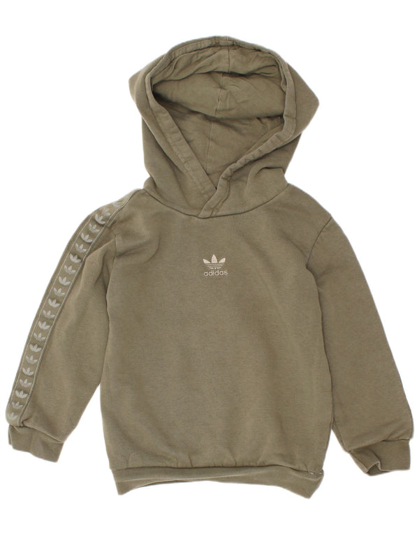Adidas Grafisk hættetrøje til drenge 3-4 år Khaki Bomuld