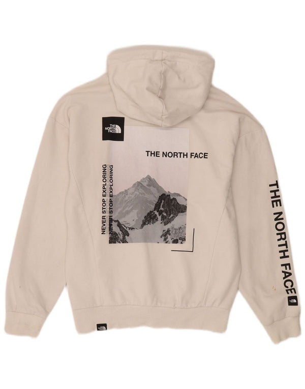 The North Face Grafisk hættetrøje til kvinder UK 14 Medium hvid bomuld