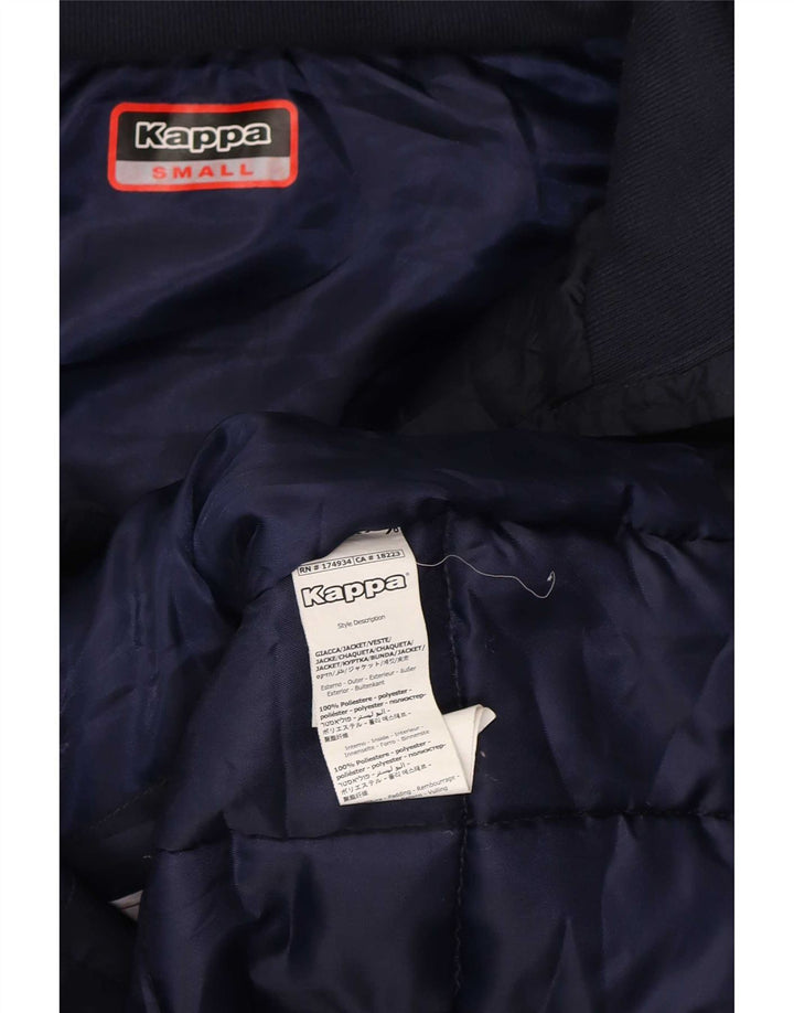 Kappa Herre grafisk hættepolstret jakke UK 36 Lille marineblå polyester