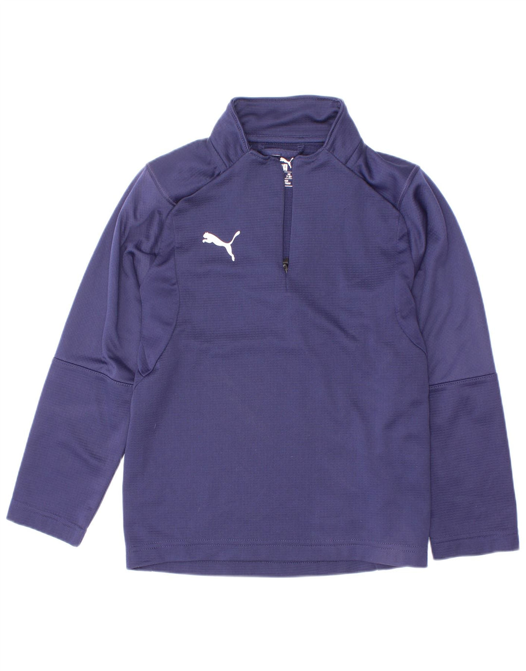 Puma Boys Zip Neck Pullover Træningsdragt Top 7-8 år Navy Blue