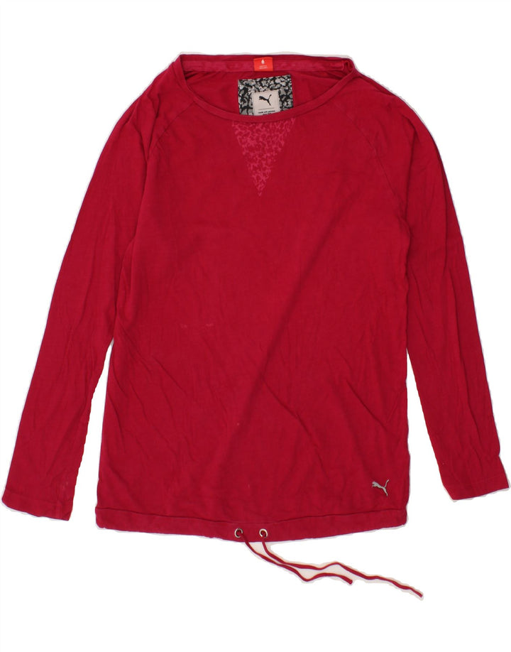 PUMA Womens Top Long Sleeve UK 12 Medium  Red Vintage Puma and Second-Hand Puma from Messina Hembry 