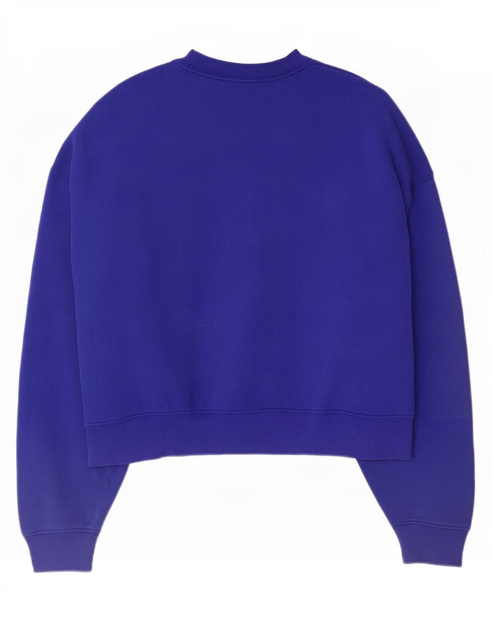 Adidas Dame Oversized Sweatshirt Jumper UK 12/14 Medium Blue Bomuld