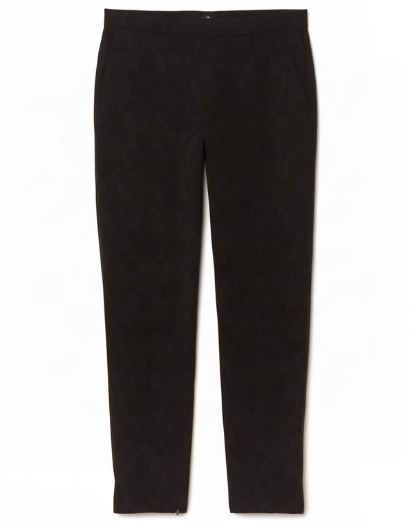 Zara Dame Slim Chino Bukser Medium W28 L28 Sort Paisley Bomuld