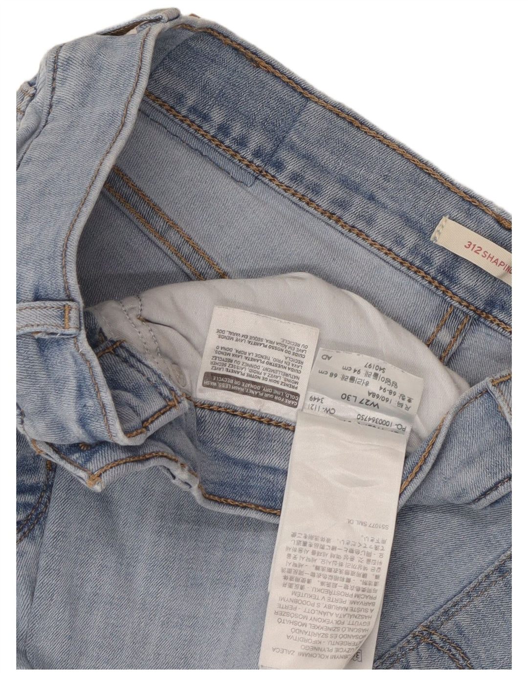 Levi's Dame 312 Shaping Slim Jeans W27 L30 Blå Bomuld