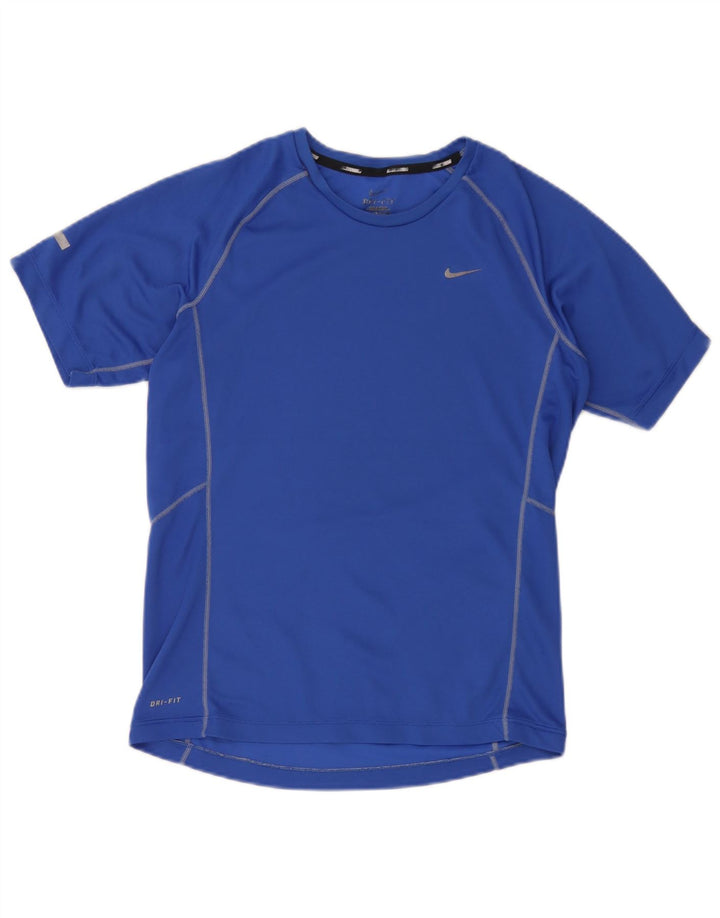Nike Herre Dri Fit T-Shirt Top Lille Blå