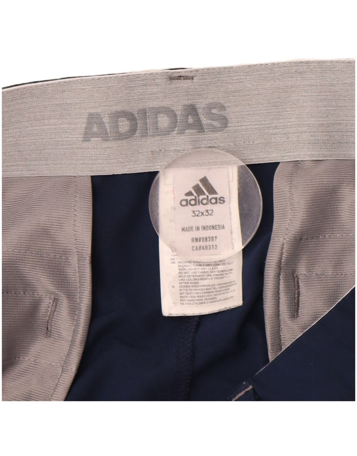 ADIDAS Slim Chino-bukser til mænd W32 L32 Marineblå polyester