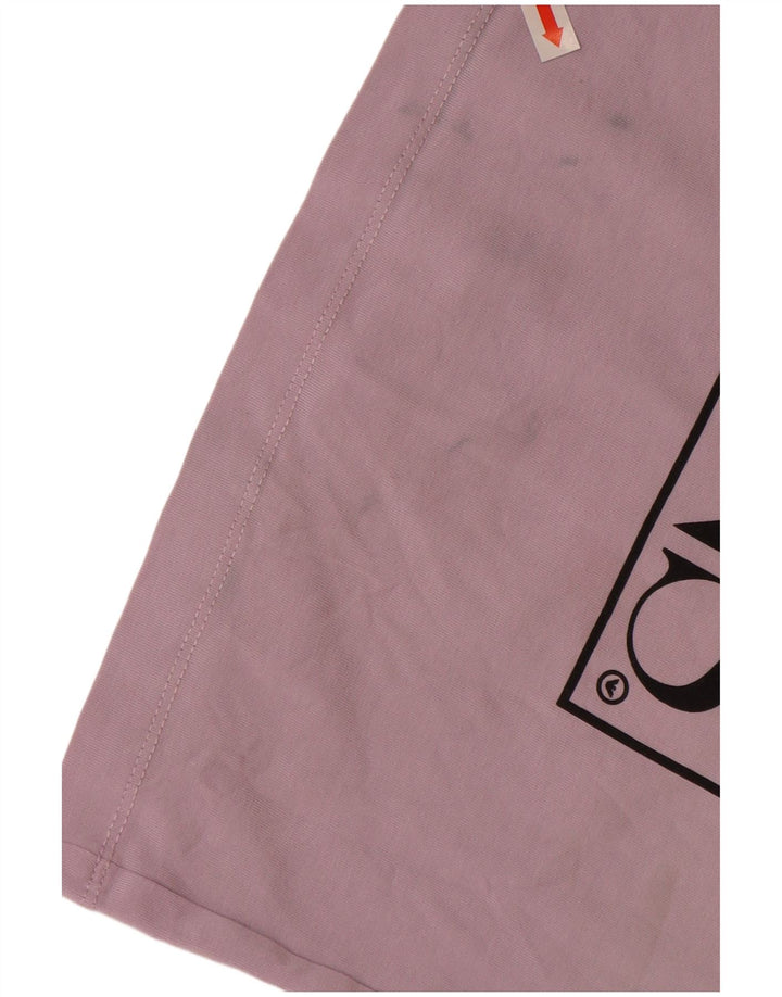 ARMANI JEANS Dame Grafisk T-Shirt Top EU 36 Lille Lilla