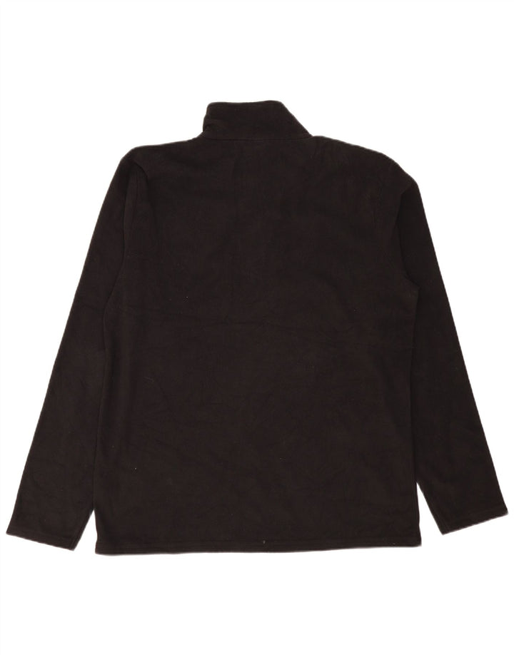 Mountain Warehouse Herre Zip Neck Fleece Jumper Stor Sort Polyester