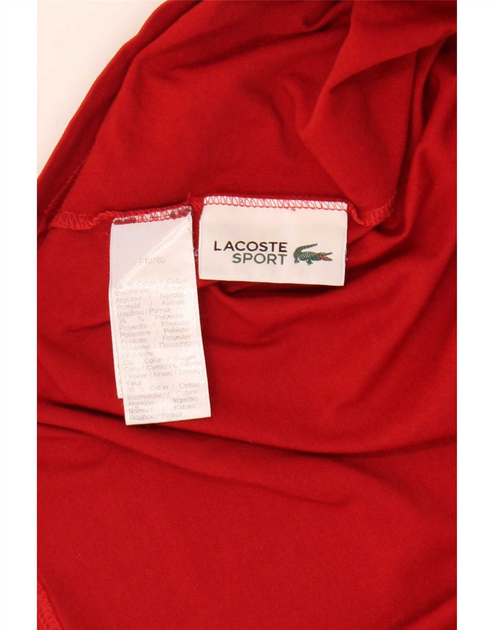 Lacoste Herre grafisk T-shirt top størrelse 3 Lille rød bomuld