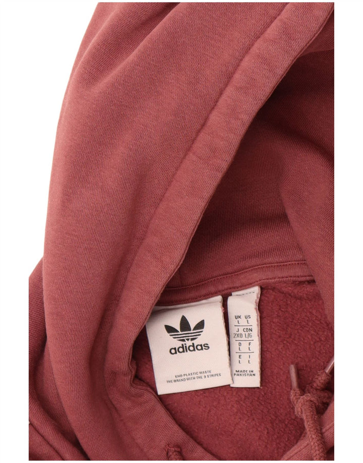 Adidas hættetrøje til mænd, stor rødbrun bomuld