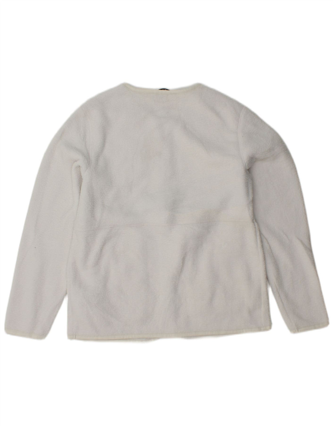 MARKS & SPENCER Fleecejakke til kvinder UK 10 Lille hvid polyester