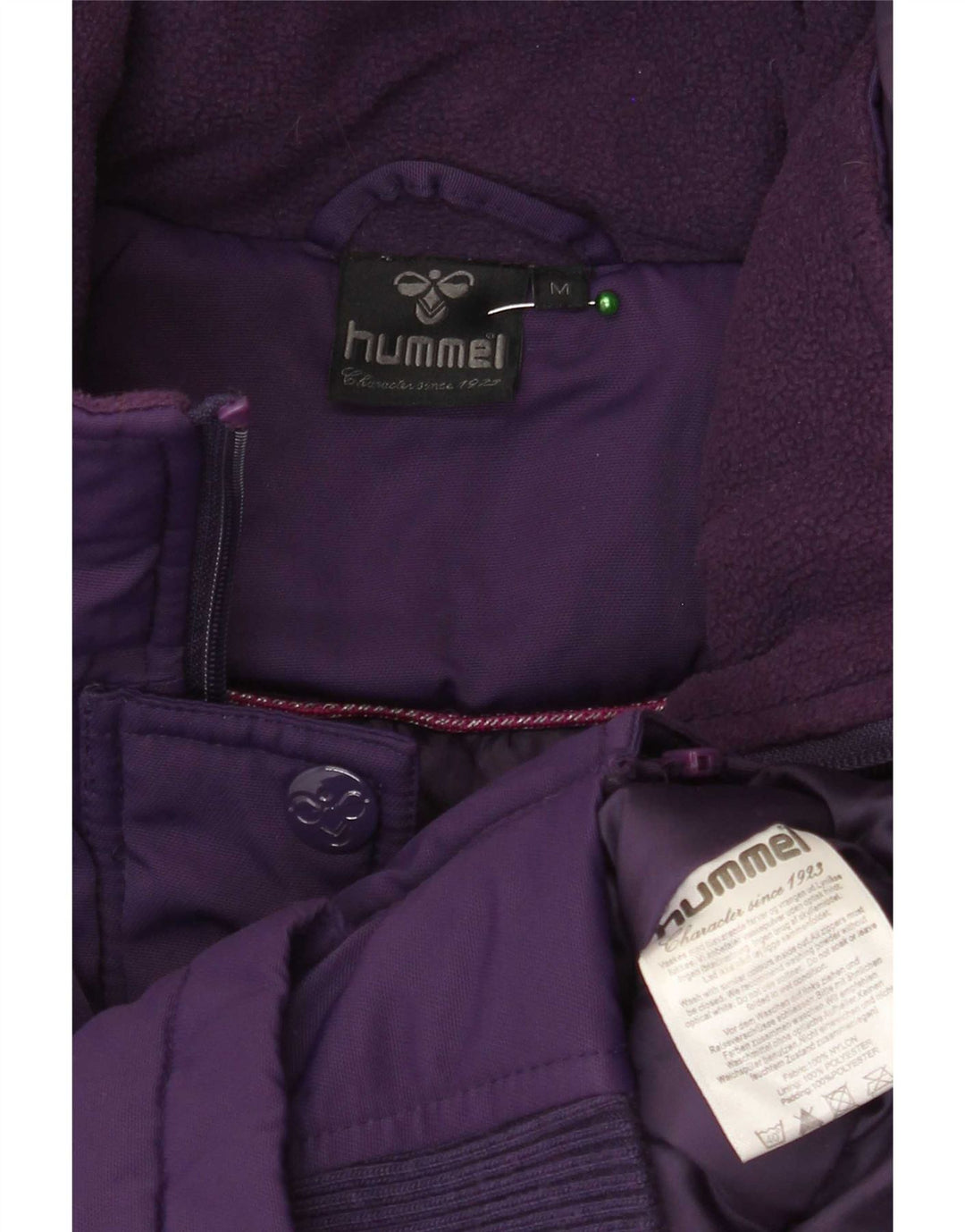 Hummel Dame Hætte Polstret Jakke UK 14 Medium Lilla Nylon