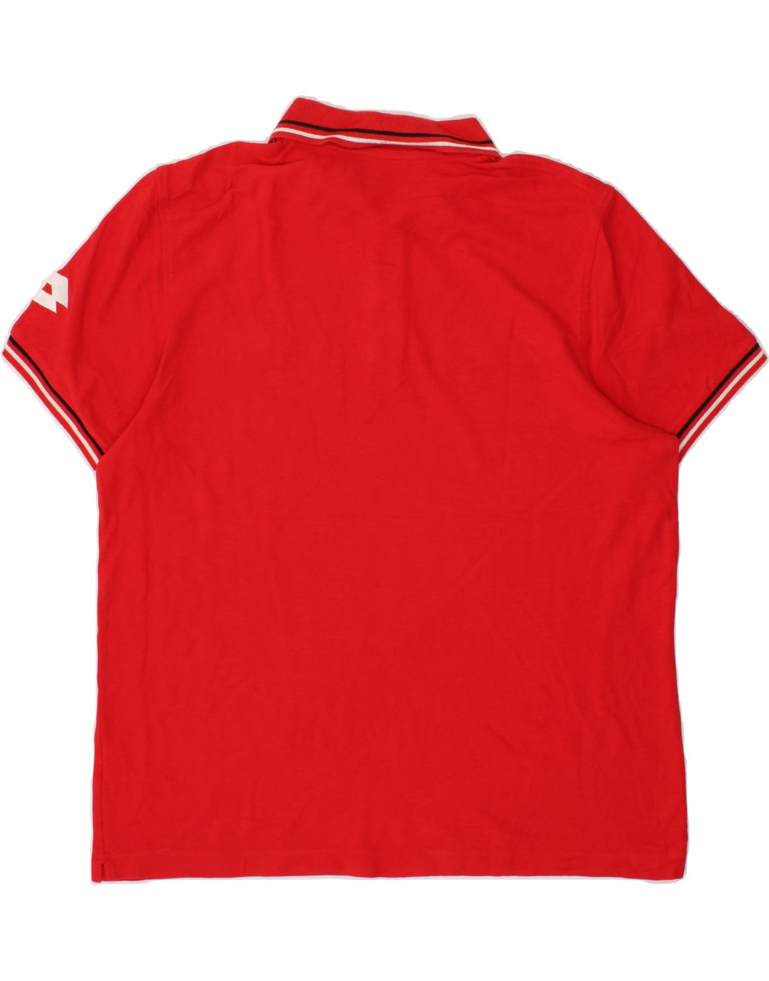 LOTTO Mens Polo Shirt XL Red Cotton Vintage Lotto and Second-Hand Lotto from Messina Hembry 