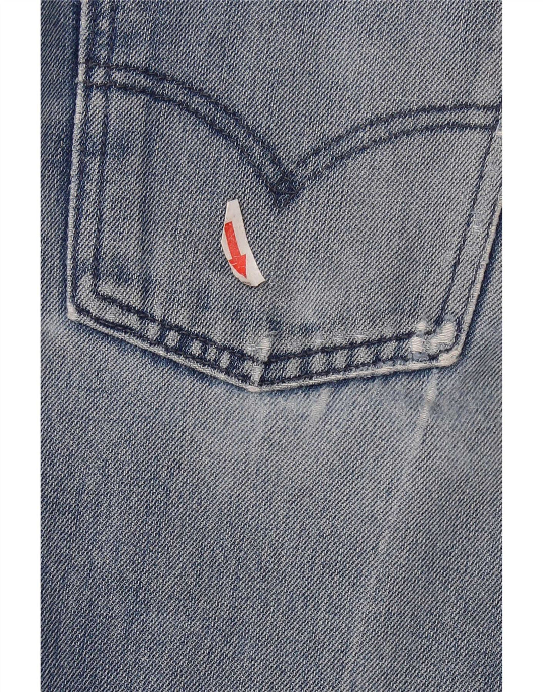 Levi's Dame Distressed Straight Jeans W28 L32 Blå Bomuld