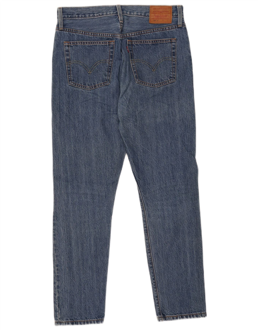 Levi's Herre 501 Straight Jeans W28 L28 Blå Bomuld