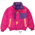 Norge Vendbar skijakke med hætte til mænd UK 38 Medium Pink Colourblock