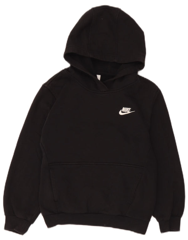 Nike Boys Hoodie Jumper 10-11 år Medium Sort Bomuld