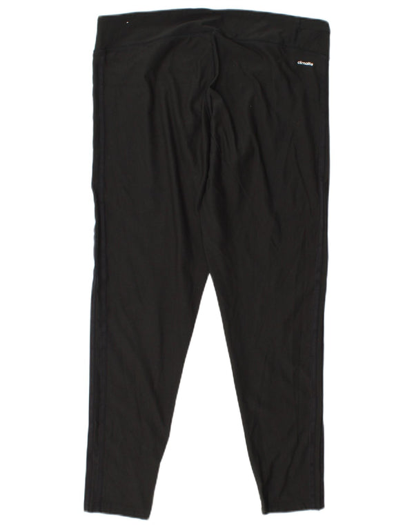 ADIDAS Womens Climalite Leggings UK 14 Large Black Polyester