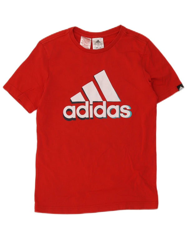 Adidas drenge grafisk t-shirt top 11-12 år rød bomuld