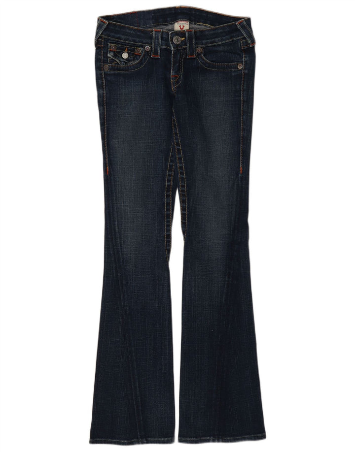 True Religion Dame Jeans med lav talje, fladt W25 L31 blå bomuld
