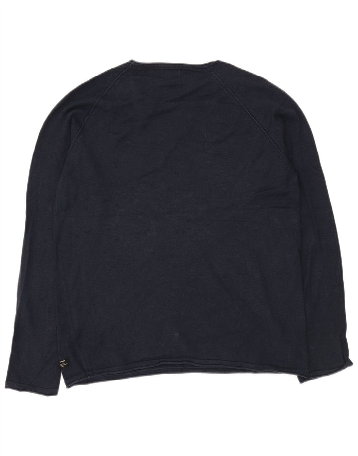 JACK & JONES Herre sweater med rund hals, medium marineblå bomuld