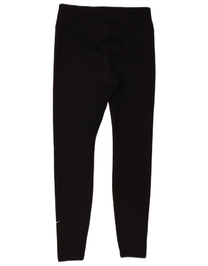 Nike Dame Dri Fit Leggings UK 14 Medium Sort Polyester