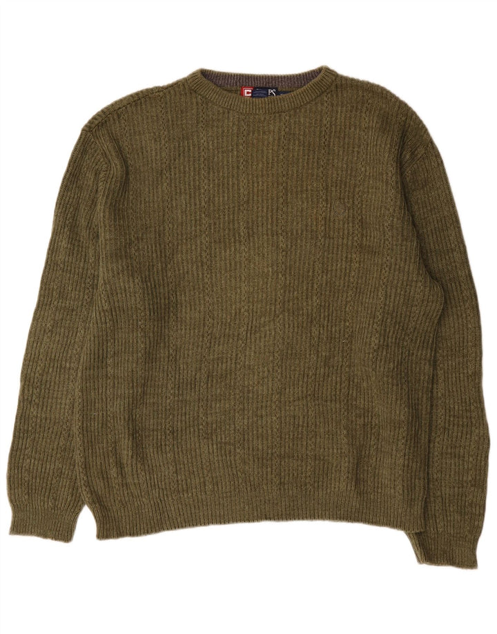 Chaps Herre Crew Neck Jumper Sweater XL Khaki
