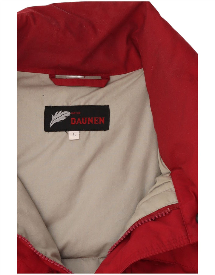 Vintage Polstret Gilet UK 40 Stor Rød Polyester til mænd