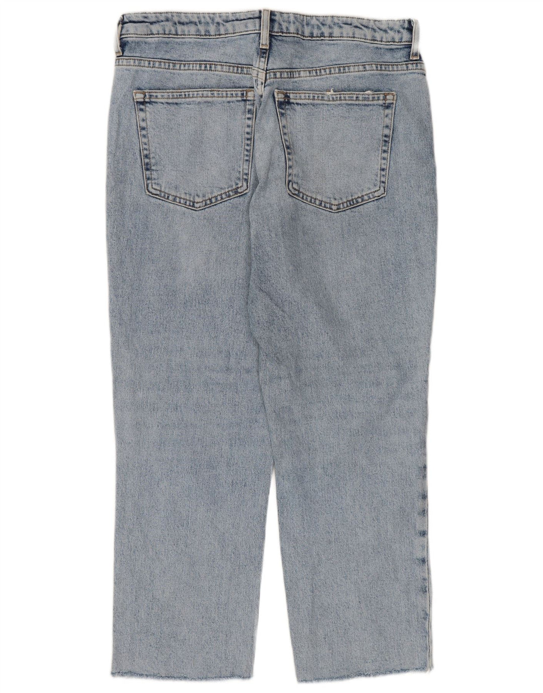 Topshop Dame Straight Jeans W30 L24 Blå Bomuld