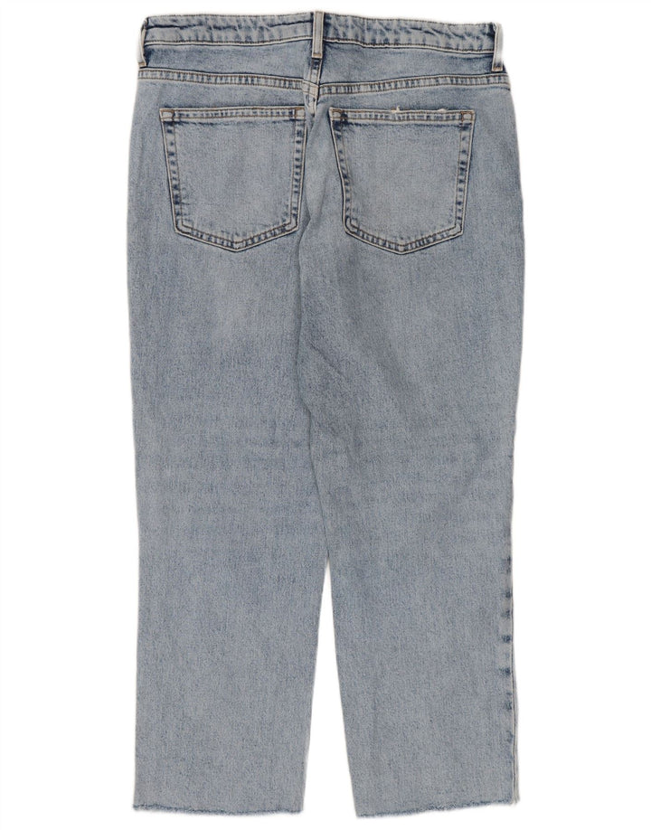 Topshop Dame Straight Jeans W30 L24 Blå Bomuld