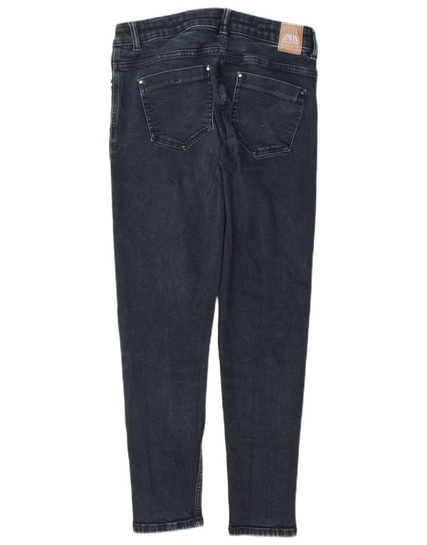 Zara Dame Slim Jeans EU 40 Medium W30 L26 Marineblå Bomuld
