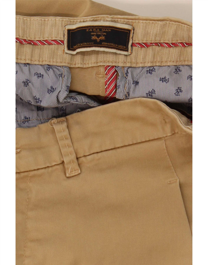 Zara Herre Slim Chino Bukser EU 40 Medium W31 L32 Beige