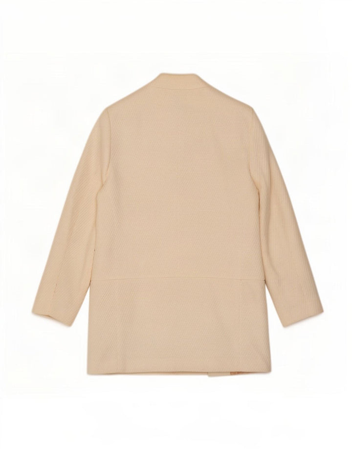 Zara Womens Open Blazer Jacket UK 12 Medium Off White