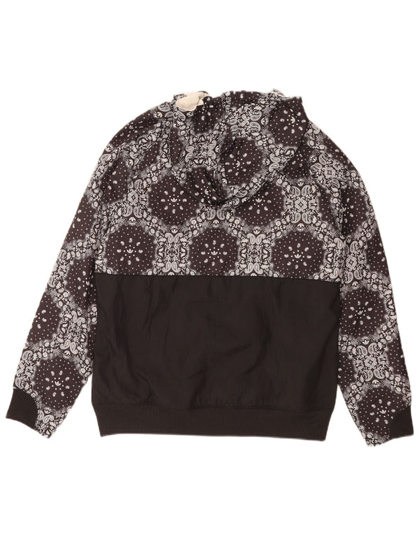 Adidas Dame Hættetrøje Sweater UK 16 Stor Sort Paisley Polyester