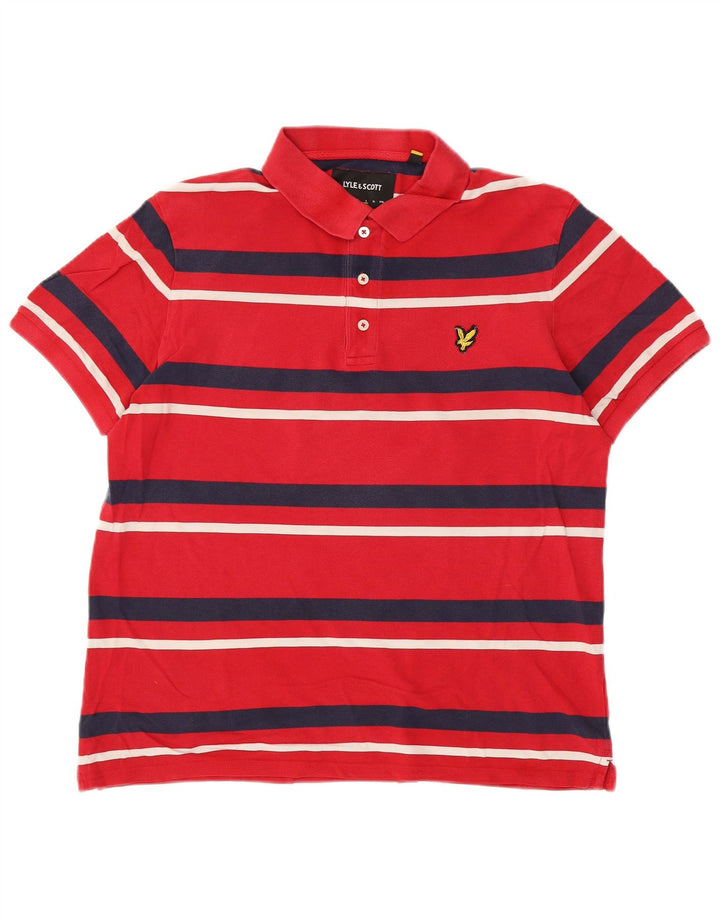 Lyle & Scott herre poloskjorte stor rødstribet bomuld