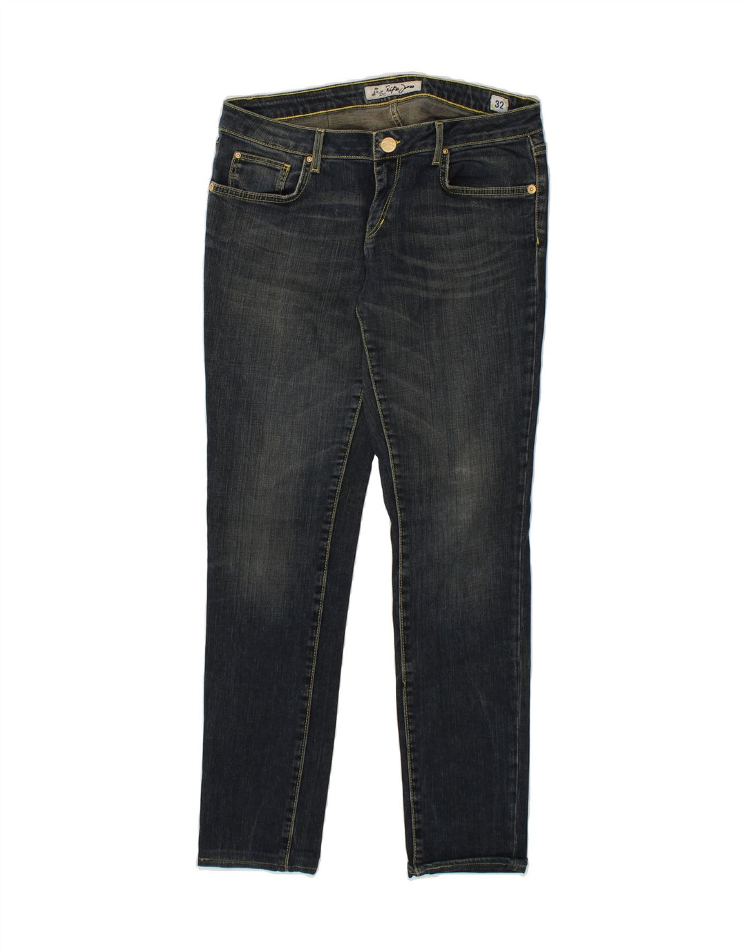 RIFLE Womens Slim Jeans W32 L31 Navy Blue Cotton Vintage Rifle and Second-Hand Rifle from Messina Hembry 