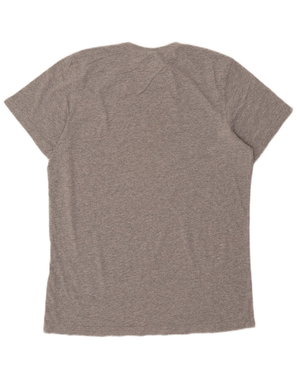 Adidas Grafisk T-shirt top til mænd, stor grå flækket bomuld
