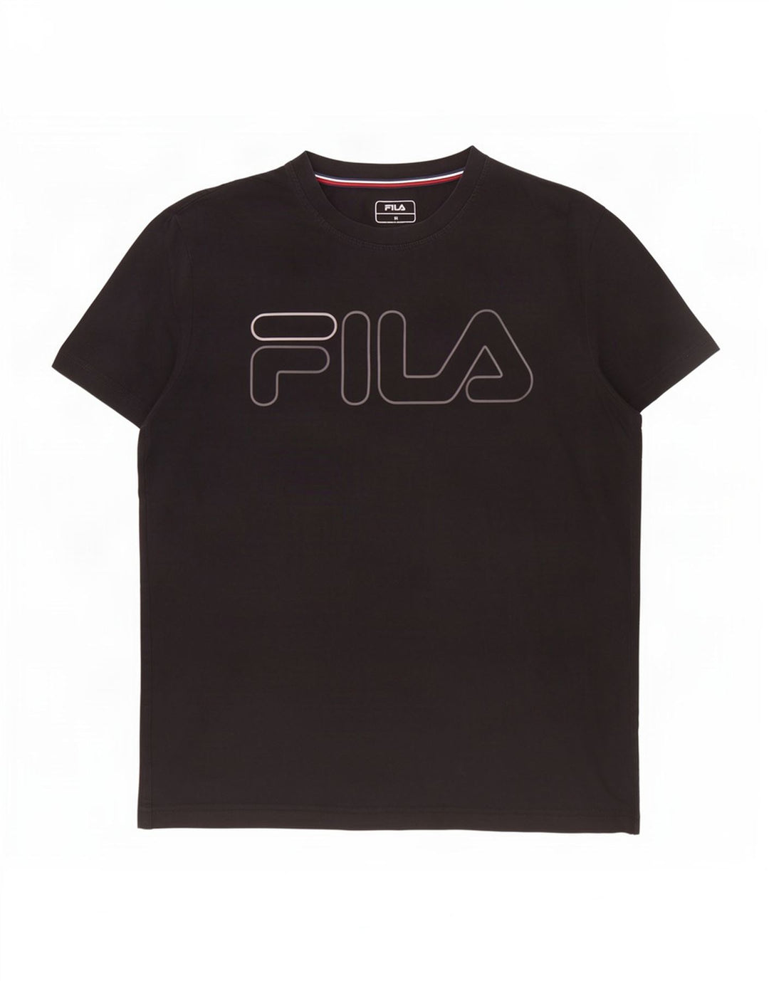 Fila Herre Grafisk T-Shirt Top Medium Sort Bomuld